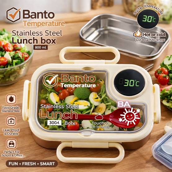 Banto Temperature Lunch Box – Stainless Steel Smart Container