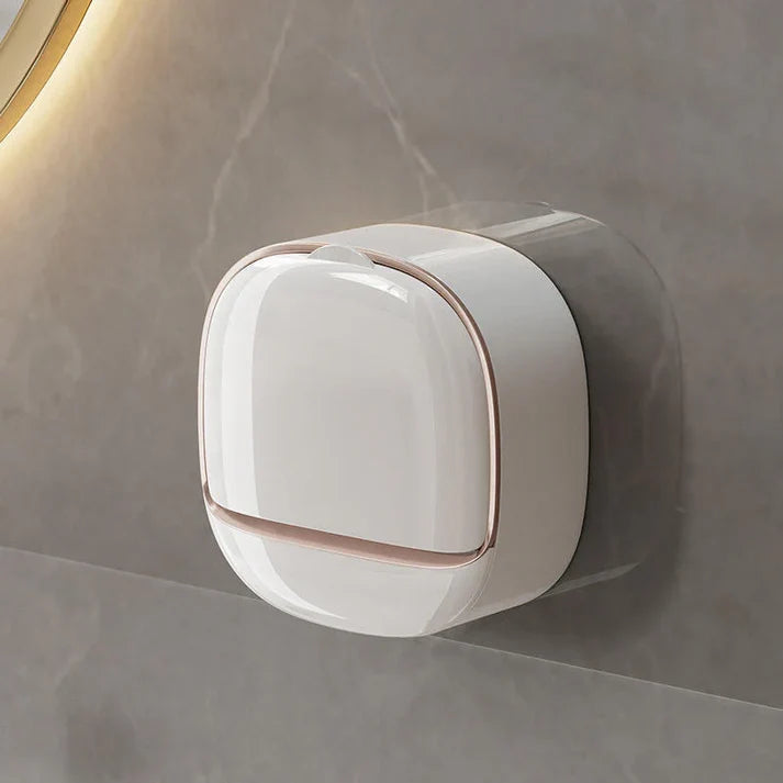 Soap Holder  with Lid Drain Bathroom Soap Dish No Drill Soap Box Organizer